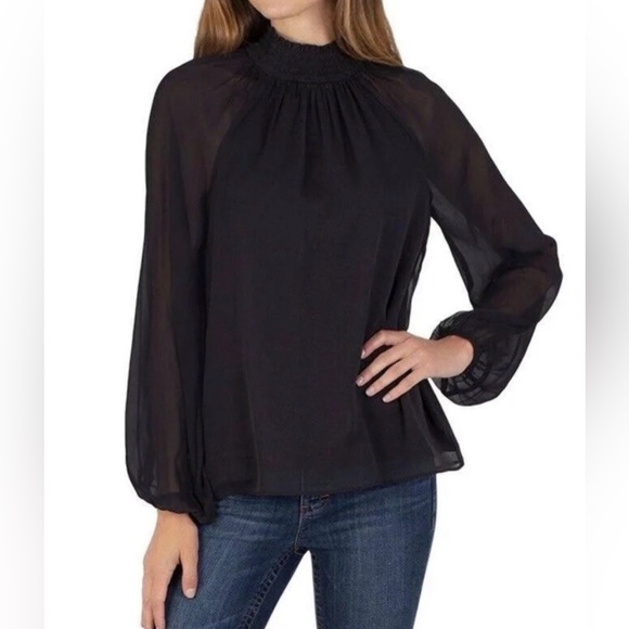 Joie Tops - NWT Joie Black Smocked Neck Top